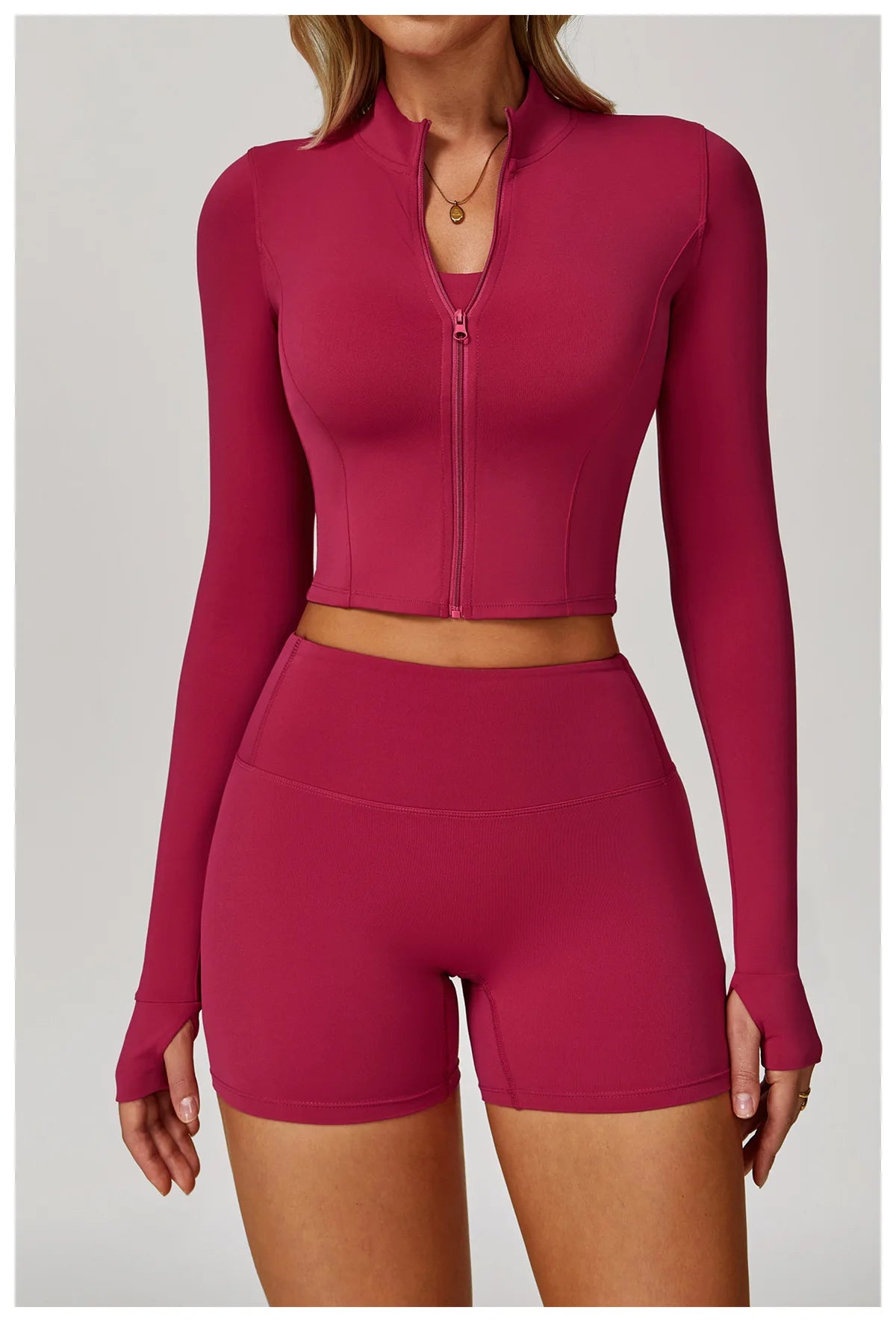 3-Piece Tracksuit Set — Nylon & Spandex