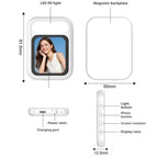 2.01" HD Selfie Monitor with Dual LED Fill Light Magnetic Attachment  Rear-Camera Selfie Assistant 48MP Clarity ﻿