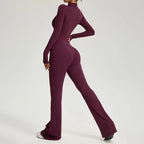 Long Sleeve Fitness Jumpsuit — Polyamide & Elastane