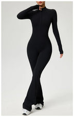 Long Sleeve Fitness Jumpsuit — Polyamide & Elastane