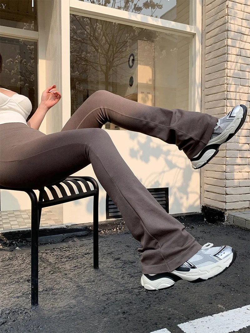 High Waist Micro Flare Leggings — Nylon