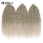 Synthetic crochet braids with water-wave curls, gray to light ash ombre