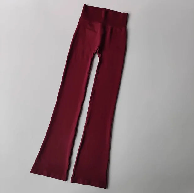High Waist Micro Flare Leggings — Nylon