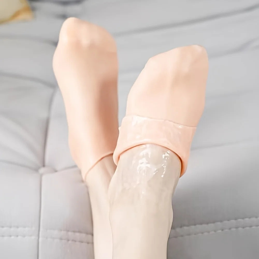Silicone Moisturising Foot Socks — 2 Pack, Dry & Cracked Heel Care