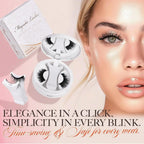 Magnetic faux mink eyelashes set with curved lash pair and applicator