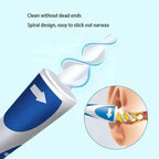 Silicone Ear Wax Remover Tool — 16 Replacement Tips, Safe Spiral Ear Cleaner