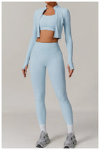 3-Piece Tracksuit Set — Nylon & Spandex