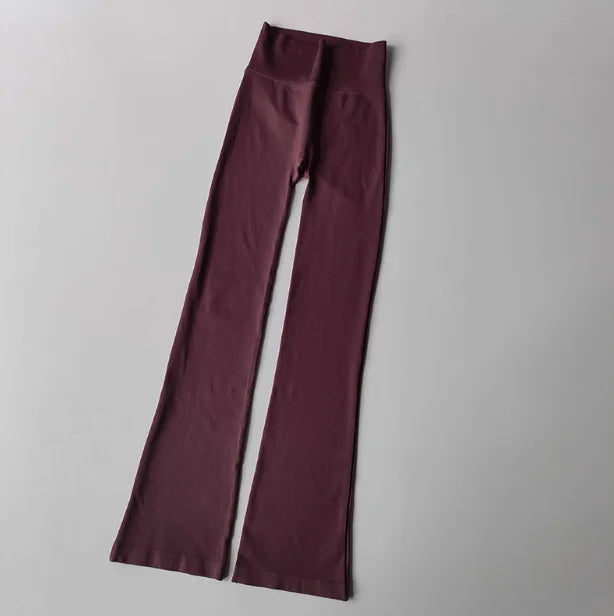 High Waist Micro Flare Leggings — Nylon