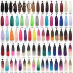 Color chart of 26-inch synthetic pre-stretched braiding hair extensions