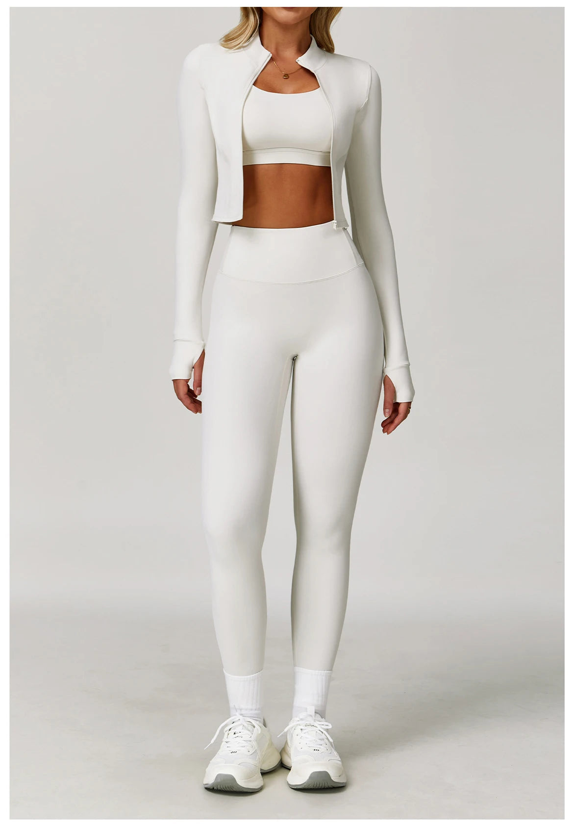 3-Piece Tracksuit Set — Nylon & Spandex