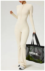 Long Sleeve Fitness Jumpsuit — Polyamide & Elastane