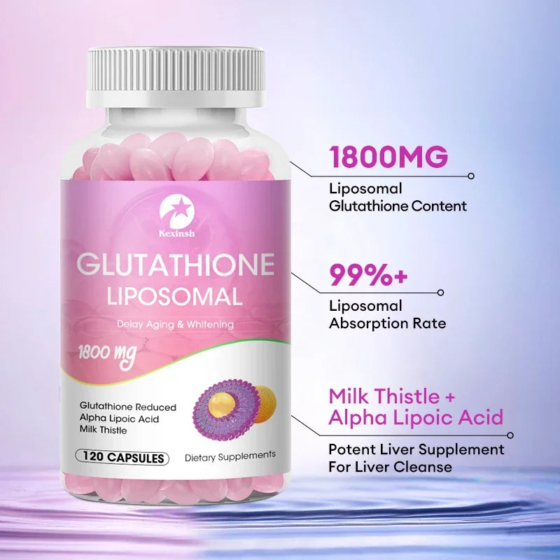 Glutathione Capsules 1200mg — Antioxidant & Wellness Support