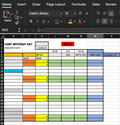 Excel pricing calculator template with cost, VAT and totals table