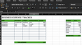 Business expense tracker spreadsheet with category and payment method tables