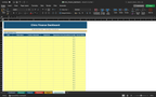 Clinic finance dashboard spreadsheet with appointments grid and date columns