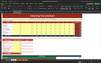Excel finance tracker dashboard with monthly revenue and expenses grid