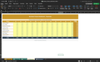 Business finance dashboard sheet showing expenses categories in a grid table