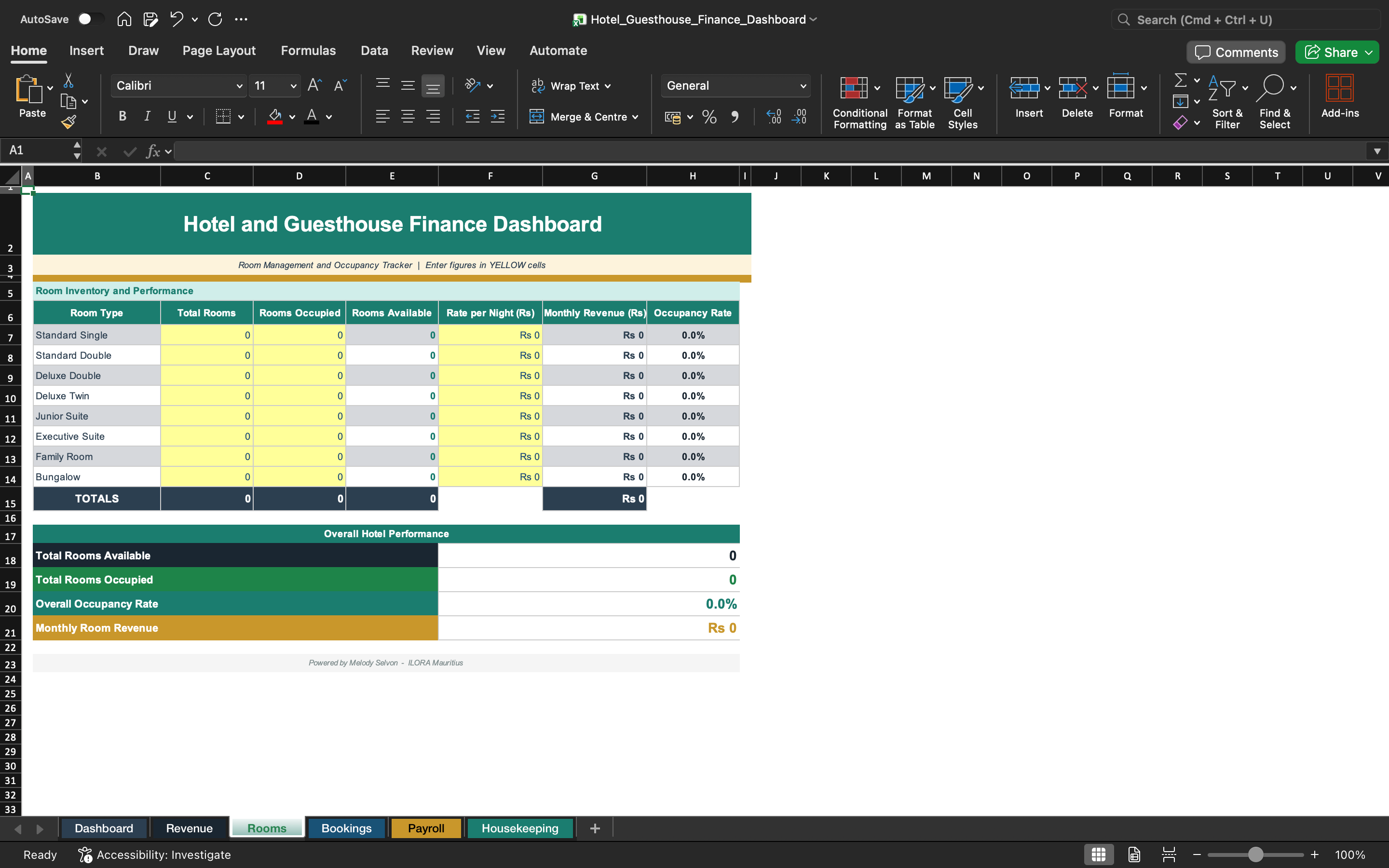 Excel finance dashboard with grid, checklists, and income summary sections