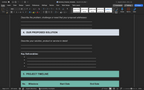 Business proposal template section: Problem We Are Solving and Our Proposed Solution