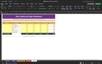 Finance dashboard spreadsheet with profit category table and totals rows