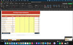 Finance dashboard spreadsheet with detailed item grid and profit columns