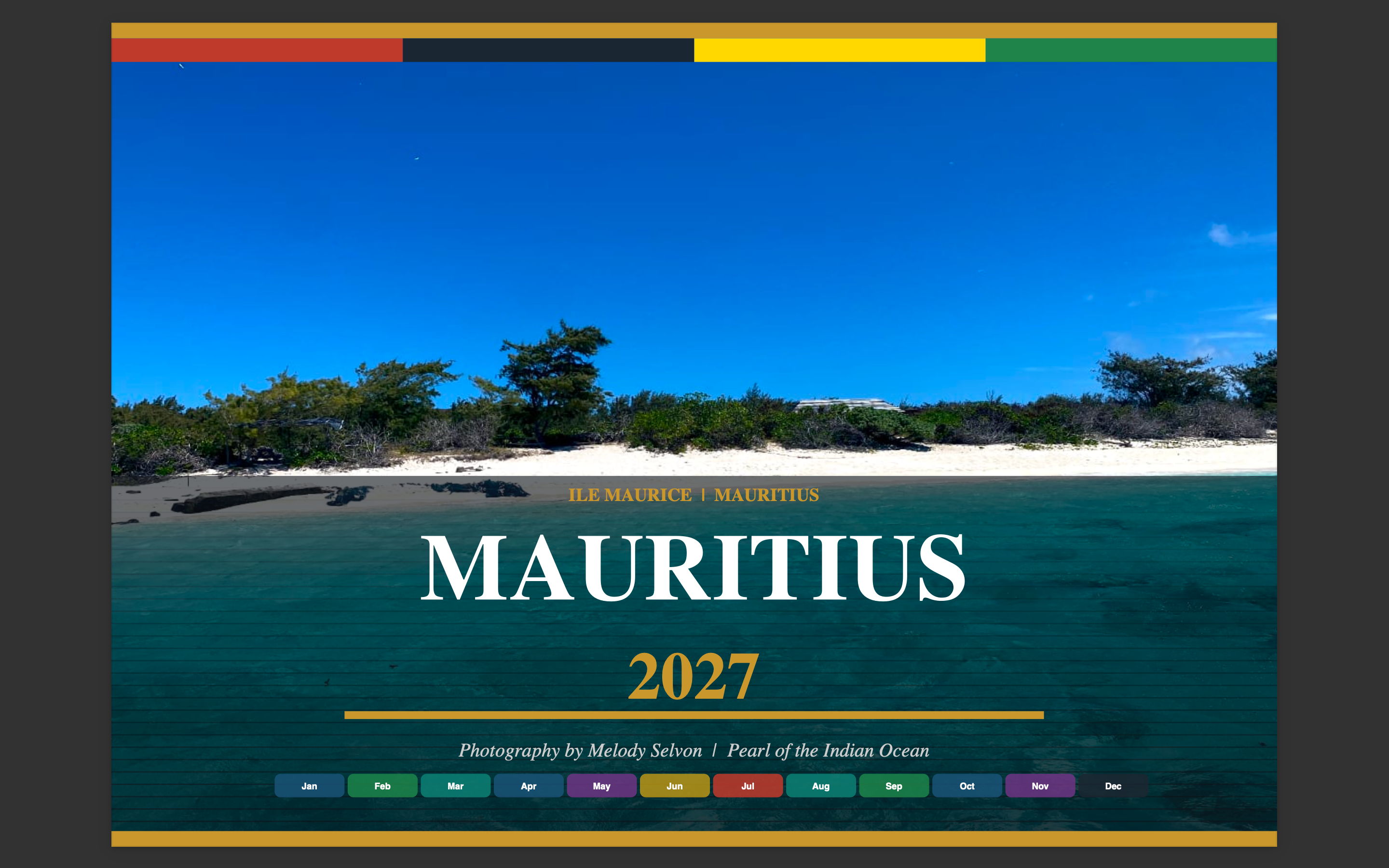 Mauritius 2027 Wall Calendar — Photography by Melody Selvon