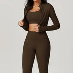 3-Piece Tracksuit Set — Nylon & Spandex