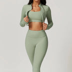 3-Piece Tracksuit Set — Nylon & Spandex