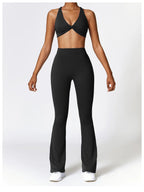High Waist Flare Leggings — Nylon & Spandex