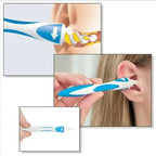 Silicone Ear Wax Remover Tool — 16 Replacement Tips, Safe Spiral Ear Cleaner