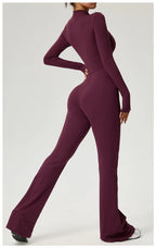 Long Sleeve Fitness Jumpsuit — Polyamide & Elastane