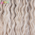 Synthetic ombre water-wave crochet braids, creamy blonde waves