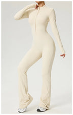 Long Sleeve Fitness Jumpsuit — Polyamide & Elastane