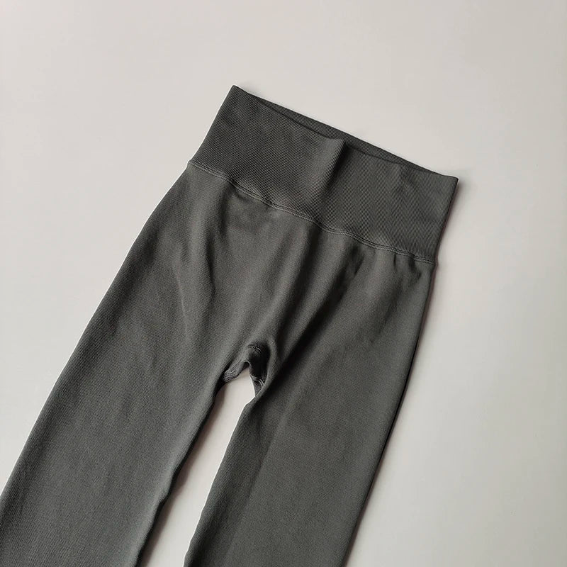 High Waist Micro Flare Leggings — Nylon