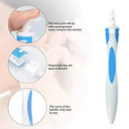 Silicone Ear Wax Remover Tool — 16 Replacement Tips, Safe Spiral Ear Cleaner