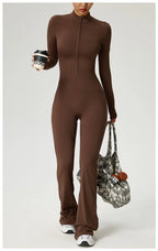 Long Sleeve Fitness Jumpsuit — Polyamide & Elastane