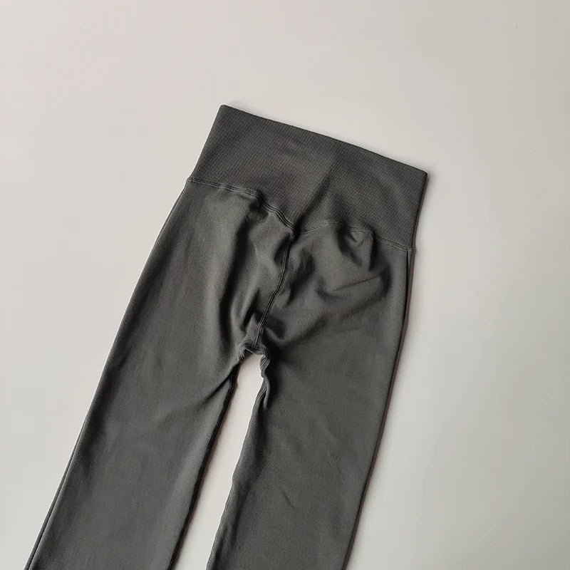High Waist Micro Flare Leggings — Nylon