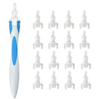 Silicone Ear Wax Remover Tool — 16 Replacement Tips, Safe Spiral Ear Cleaner