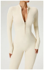 Long Sleeve Fitness Jumpsuit — Polyamide & Elastane