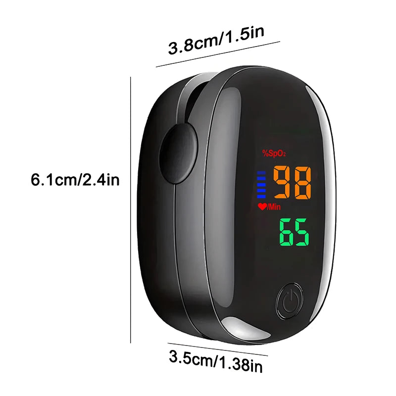 Non-Contact Infrared Thermometer & Finger Blood Oxygen Oximeter — LED Display