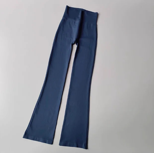 High Waist Micro Flare Leggings — Nylon