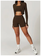 3-Piece Tracksuit Set — Nylon & Spandex