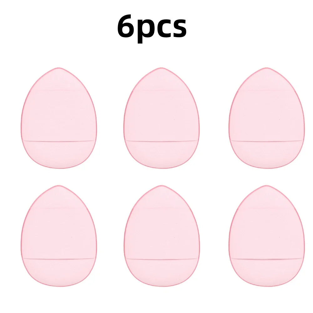 Mini finger puff sponge set in pink, 6 pieces
