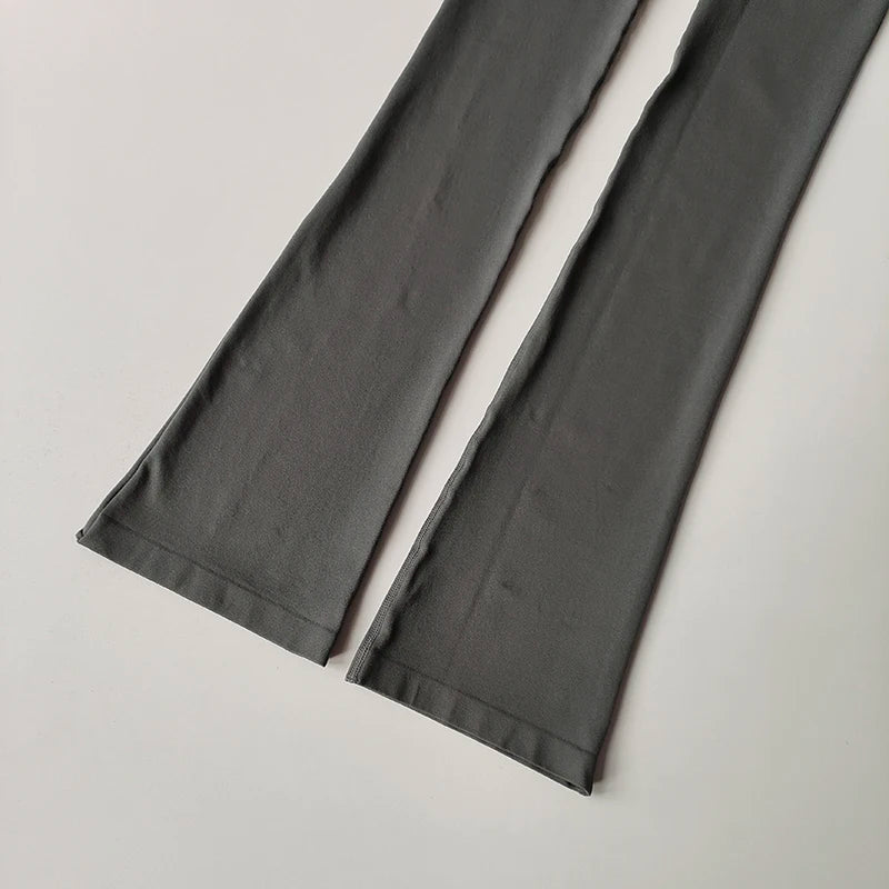 High Waist Micro Flare Leggings — Nylon