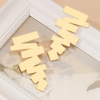 Geometric irregular stud earrings, gold-tone zigzag stud set