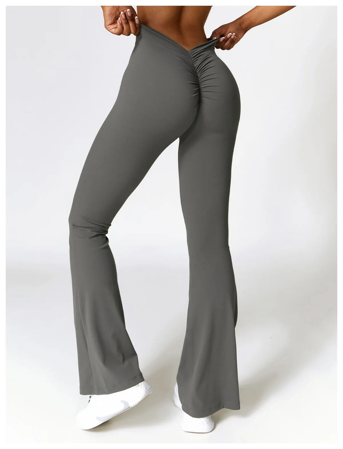 High Waist Flare Leggings — Nylon & Spandex