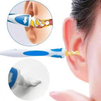 Silicone Ear Wax Remover Tool — 16 Replacement Tips, Safe Spiral Ear Cleaner
