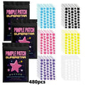 480 star-shaped acne patch sheets and sealed packages in black and star colors